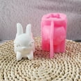 thumbnail image 4 of ROCKROK 3D Bunnies Figurine Silicone Candle Molds for Handmade Candle Home Decoration, 4 of 7