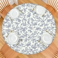 thumbnail image 2 of Modern Floral Round Tablecloth with Stretch Fit, Great for Contemporary Dining Decor, Water-Resistant Polyester, Fits 44-52 Inch Table, 2 of 7