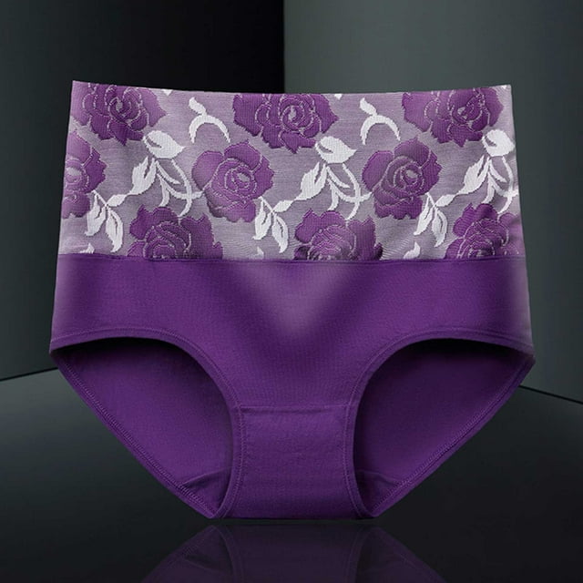 Women Pure Large Size High Waist Elastic Soft Breathable Underwear Postpartum Underwear with Ice Pack Insert Comfort Choice Panties plus Size Womens Underwear Packs Mesh Panties Womens plus Size