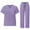 03# Light Purple, variant on Unisex Scrubs Medical Uniform, V-Neck with multiple pockets, for doctors, nurses, beauty salons Gray S
