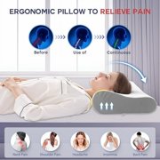 Balea Memory Foam Cervical Neck Pillow for Neck Pain Relief,Wave Contour Orthopedic Cooling Pillow, Adjustable Neck Support Bed Pillow,(White)