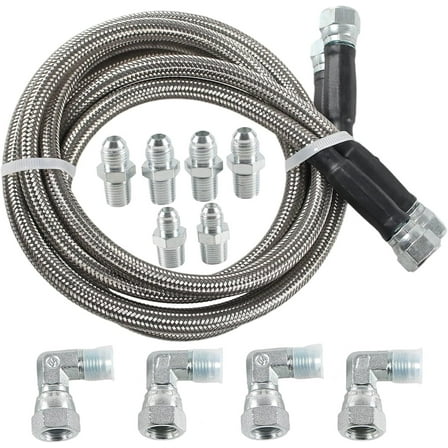 6AN Transmission Cooler Hose Fitting Braided Cooling Line Fits for TH350 700R4 TH400