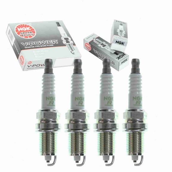 4 pc NGK 7558 V-Power Spark Plugs for 1765246 3235 736 7559 7959 8M0035043 93176801 95519058 97 98079-5587G C9MCC F8LCR F8LCR2 F9LCR FQR8LEU2 FR8LC K4RTC3 KJ16CR QJ16AR-U RC9MCC Ignition Wire