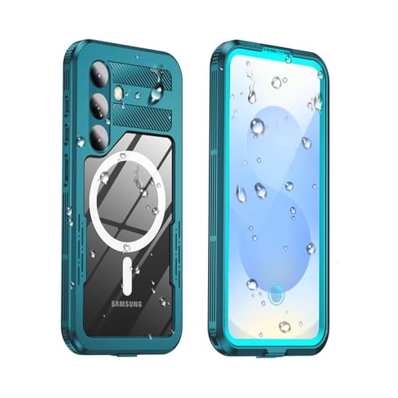 for Samsung Galaxy S25 Waterproof Case, [Fit for Magsafe] [Built-in Screen Protector] [Military Shockproof], IP68 Water Proof Rugged Heavy Duty Magnetic Case for S 25 6.2", Teal