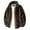 Brown, variant on Lovzfmll Men's Faux Fur Jacket, Plush Pile Coat, Full Zip with Pockets, Stand Collar Soft Winter Coat, Warm Outerwear