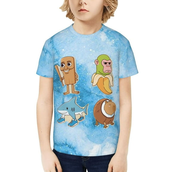 Tung Tung Tung Sahur Teen Cotton T-Shirt Short Sleeve Crew Neck Tee Shirts Casual Tops