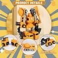 thumbnail image 4 of Robot de coche de ingeniería de transformación magnética de juguete con caja de almacenamiento, 4 of 6