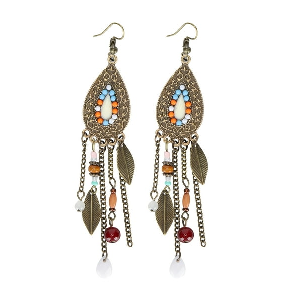 Pendientes colgantes Jadeshay Pendientes de borla vintage 2 x Pendientes
