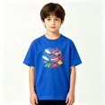 thumbnail image 2 of Ocean Whales Sea Life Aquatic Boys Graphic Tees Kids T-Shirt 100% Cotton Short Sleeve Tops Ages 4-13Y, 2 of 5