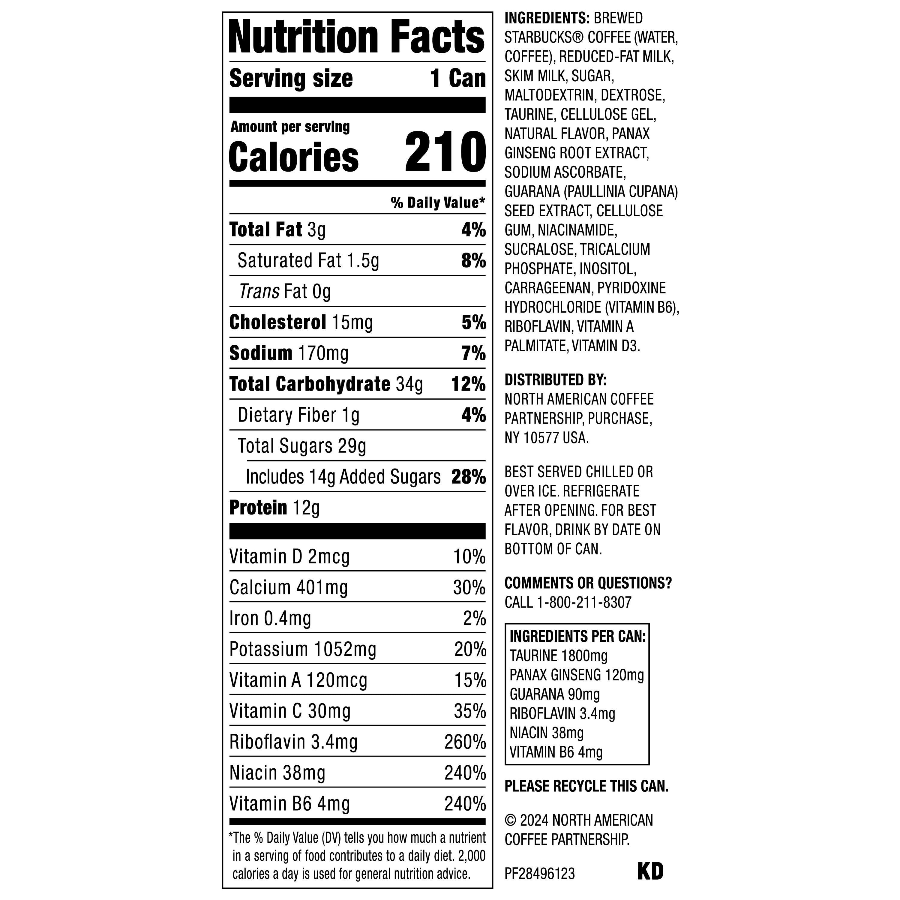 Starbucks, Doubleshot Energy Coffee, Vanilla, 15 Fl Oz (Pack of 12)
