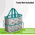 thumbnail image 3 of Garden Tool Bag,Pug and Love Heart Garden Tool Organizer,Garden Gifts,Waterproof Multi-Pocket Garden Tool Storage 11.8x5.5x11.4 Inch(Tools NOT Included), 3 of 6