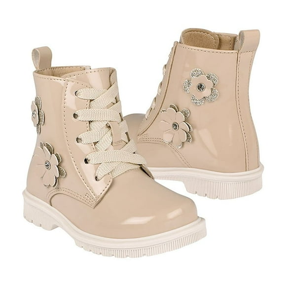 BOTINES YUYIN NIÑA 25596 CHAROL BEIGE 13-14
