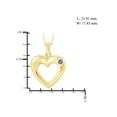 thumbnail image 4 of Tanzanite Accent 14kt Gold Over Silver Heart Pendant, 4 of 4
