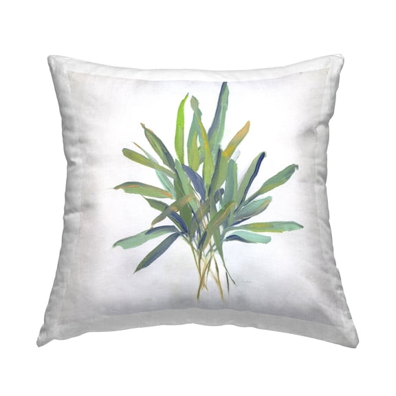 Stupell Industries Layered Leaf Sprigs Decorative Printed Throw Pillow Design by Sally Swatland.