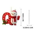 thumbnail image 4 of Gallickan Christmas Letter Ornament, 3 Inch Acrylic Tree Decoration, DIY Alphabet Hanging Decor, for Personalized Christmas Tree, Q, 4 of 6