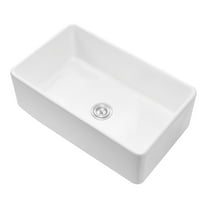 Farmhouse Sink 33.5x20 inch, Undermount Fireclay Kitchen Sink, Single Bowl White