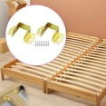 thumbnail image 6 of 2 Pieces Bed Rail Fittings Bed Frame Hardware Bed Hinge Heavy Duty Steel for Reinforcing Wooden Beds and Bunk Beds, 6 of 9