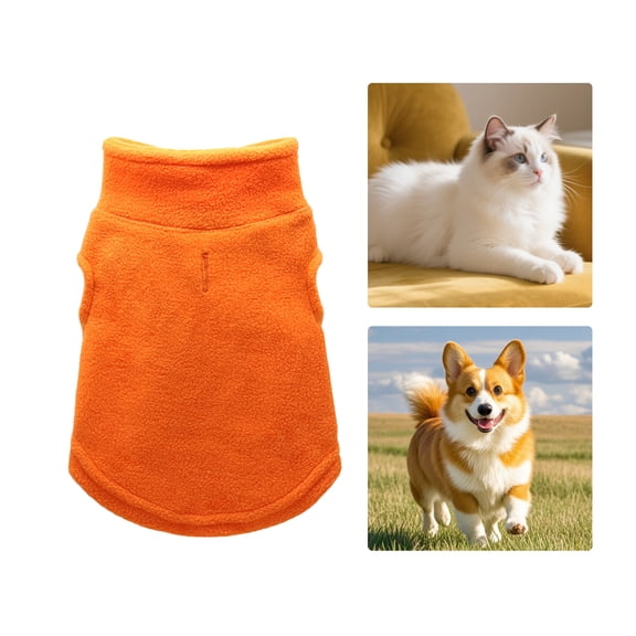 GASTROPOD Dog Clothes,Polyester Dog Clothes for Small Dogs,Simple Style Puppy Clothes,Orange,XS