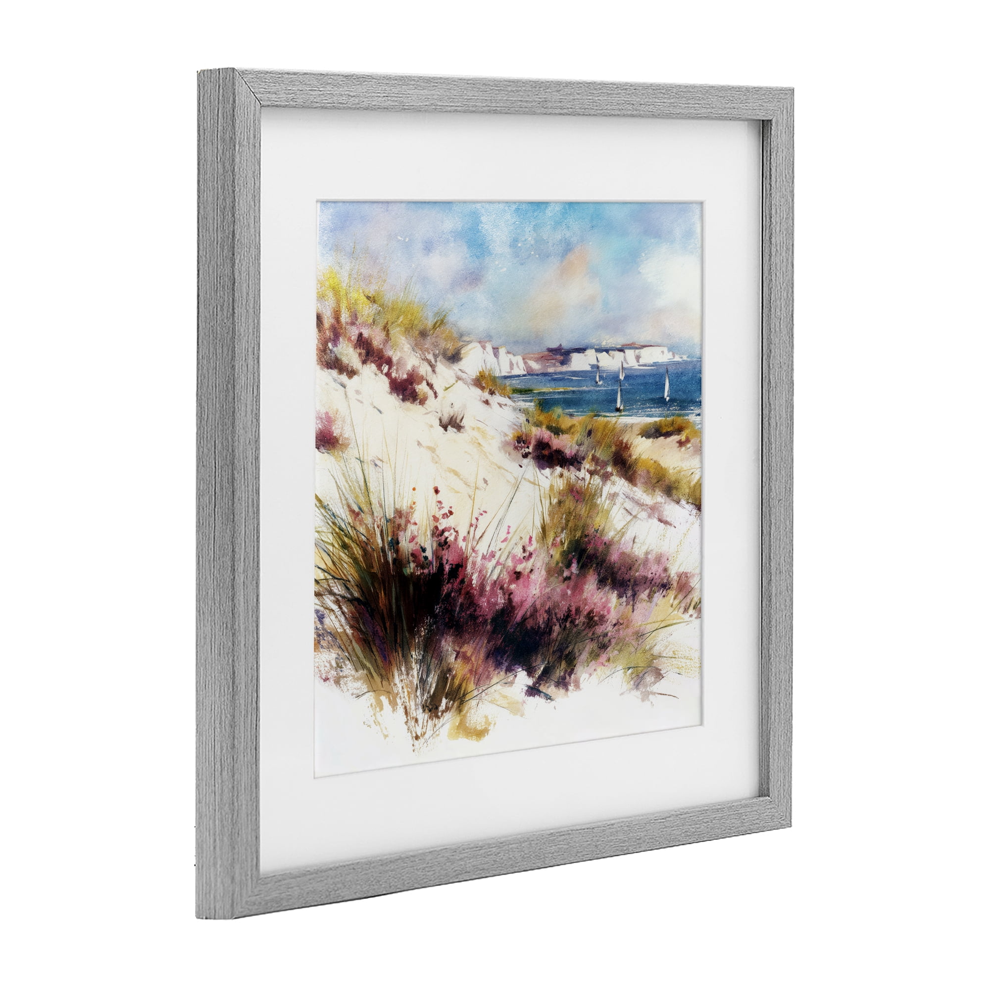 Stupell Industries Cliffs And Waters View Gray Framed Print Under Glass, design by Svetlana Aleynikova