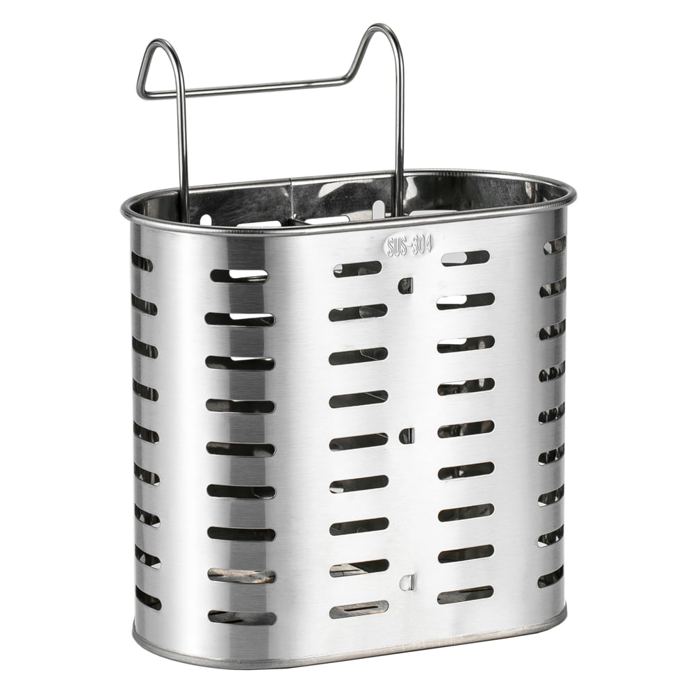 Porte-Ustensiles Mural Gris - Organisateur Cuisine Suspendu Pour Couverts Et Vaisselle