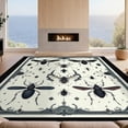 thumbnail image 2 of Design&I 8'x10' Washable Area Rug Gothic Insect With Ornate Victorian Scrollwork Border Accents for Dining Room, Large Office, Lounge, Snag-Free, 2 of 7