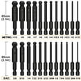 Tonsiki 24pcs Ball End Hex Head Allen Wrench Screwdriver Bit Set,Metric