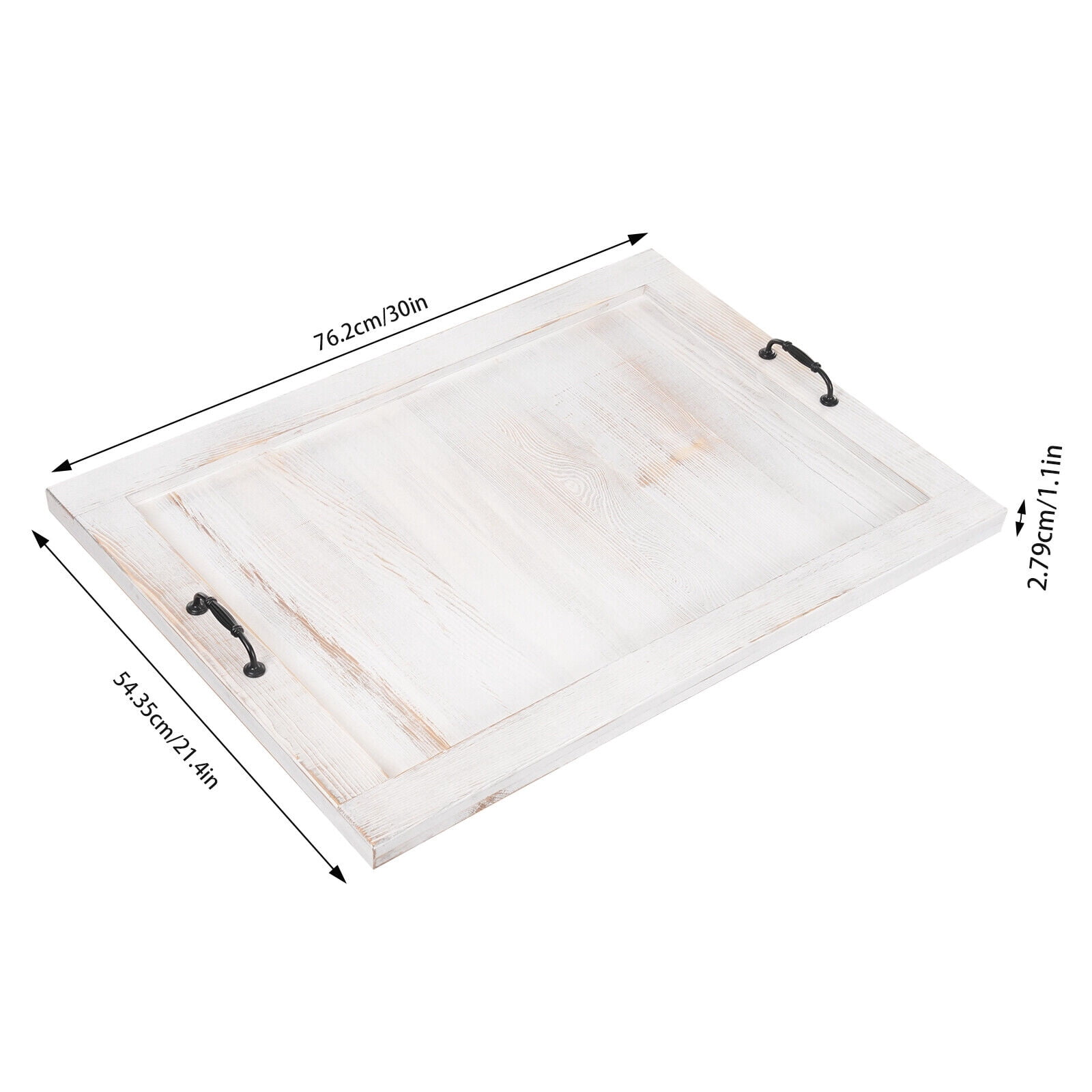 TOOL1SHOoo Vintage Stove Top Cover Pine Wood Noodle Board Stove Cover with Handle 30*21.4*1.1in White