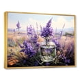 thumbnail image 2 of Designart "Perfumes Inspired by Lavender Fields I" Fashion Framed Wall Art - Glam Purple Perfumes Hallway Framed Wall Art Decor, 2 of 6