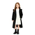 thumbnail image 6 of UAYOTSE Girls Double Breasted Trench Coat Lapel Mid Length Elegant Outerwear, 6 of 8