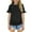 Black, variant on Mgmyaa Girls Short Sleeve T-Shirt Cute Ruffle Sleeves Crew Neck Summer Casual Flounce Blouse Tee Tops