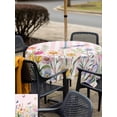 thumbnail image 5 of Outdoor Tablecloth with Umbrella Hole for Patio/Picnic/Party/Camping, Wildflowers Waterproof Table Cloth Square Cover Washable, Spring Watercolor Tulip Floral Leaf Pink Plaid (60"x 60"), 5 of 8