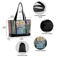 thumbnail image 2 of FORMRS Canvas Laptop Tote Bag for Women with 15.6" Computer Compartments Shoulder Handbag, Green Window Sea, 2 of 7