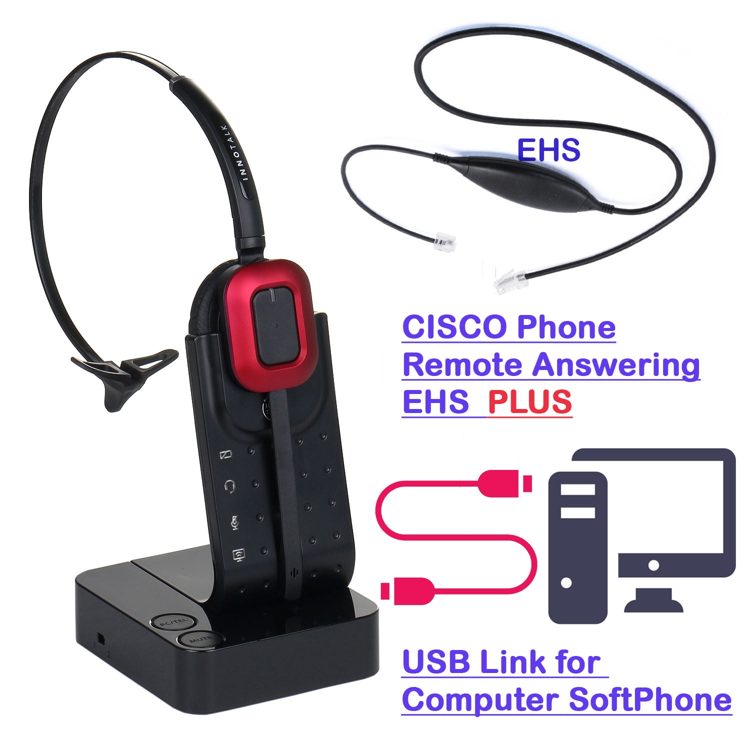 Cisco 6945 7942G 7945G 7962G 7965G 7975G 7821 7841 7861 8811 8841 8845 Compatible Wireless Headset 