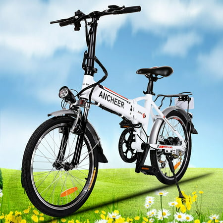 Ancheer Adjustable Foldable Mountain Bike Electric Bike Power