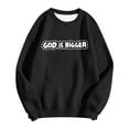 thumbnail image 4 of Arlun Christian Sweatshirts for Women Jesus God Faith Letter Printed Thin Sweatshirts Inspirational Religious Graphic Hoodless Loose Comfy Long Sleeve Crewneck Pullover Tops Black M, 4 of 5