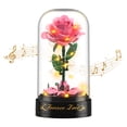 thumbnail image 3 of Simarrant Rose Flower Building Set with Music Box and Display Dome, 126PCS Botanical Collection Building Blocks Kit, Pink Rose Model Decoration, ABS Material Building Toy for Ages 6+, 3 of 12