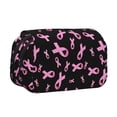 thumbnail image 1 of Disketp Breast Cancer Awareness Estuche de Lápices de Doble Capa con Tapa Abatible y Cremallera, Organizador Escolar para Adolescentes y Adultos, 1 of 7