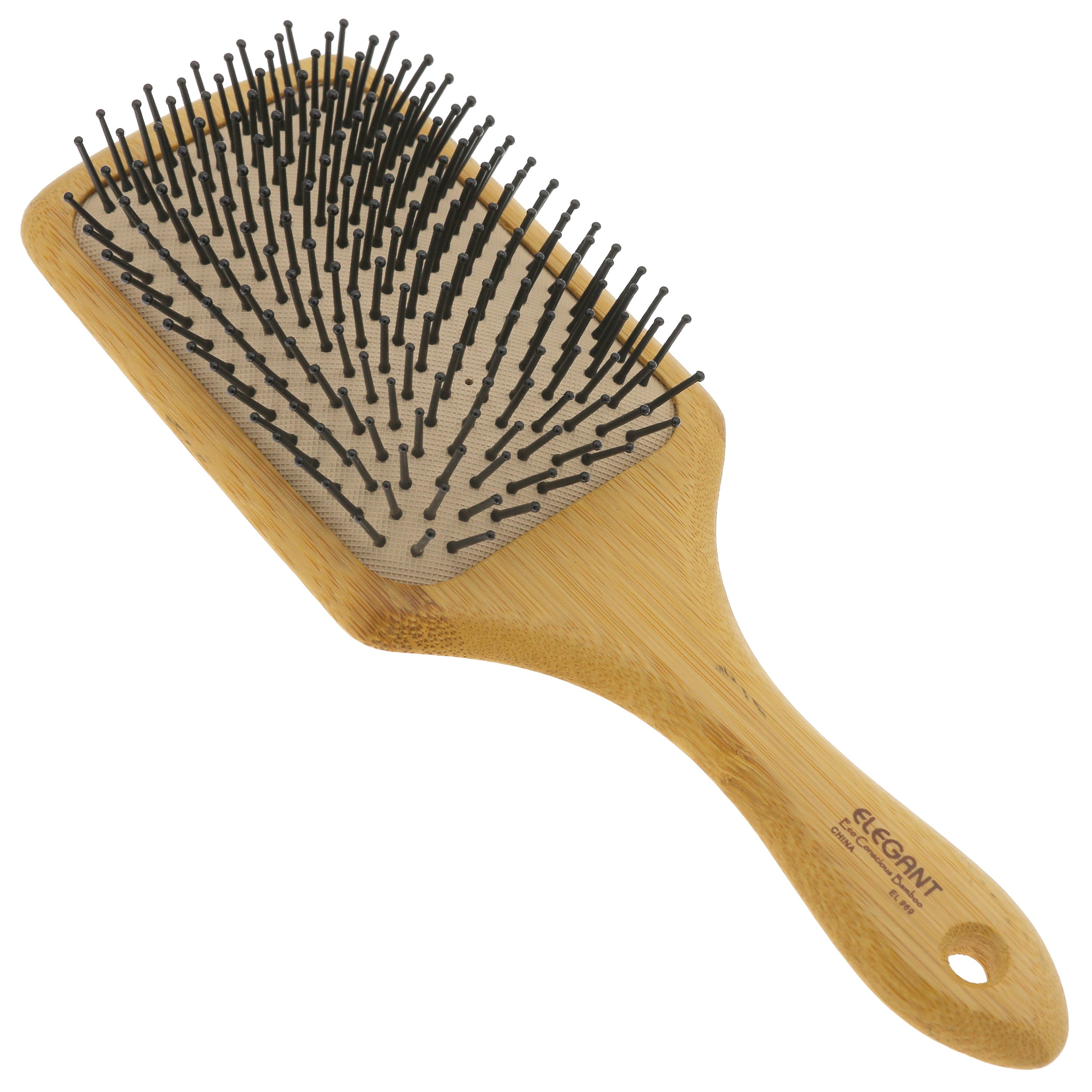 Elegant Nylon Bristle Wooden Cushioned Paddle Hair Brush