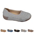 Pyhlmscde Womens Shoes Ladies Memory Foam Round Toe Soft Leather Slip