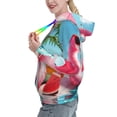 thumbnail image 2 of Kdxio Tropical Flamingo Pool Float Print Womens Oversized Hoodies Sweatshirts Hooded Pullover Tops Sweaters Casual-Medium, 2 of 7