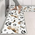thumbnail image 2 of Kitchen Rugs Sets Of 2,Beagle Dog and Footprints Anti Fatigue Kitchen Mat Rugs Non Slip Washable,Decorative Kitchen Floor Mats for Kitchen,Sink,Laundry,17"X47", 2 of 5