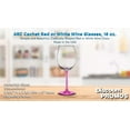 thumbnail image 4 of 10 ARC Cachet White Wine Glasses Set, 16 oz. - Wedding, Favors, Cheap, Sturdy - Pink, 4 of 5