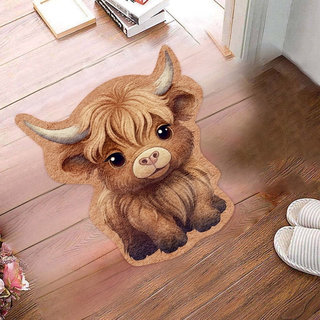 High Low Cow Shaped Mat - A Comfortable and Unique Carpet for Any Space at Home for Enhancing Interior