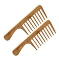 thumbnail image 2 of 2pcs Bamboo Wide Tooth Comb For Women Men Large Tooth Comb Retro Wide Tooth Comb Hair Styling Men Texture Comb Large Back Comb, 2 of 5