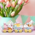thumbnail image 2 of Hodao Easter Bunny Train Figurine Set (3-Piece) – Whimsical Indoor Home Decor Ornaments for Bedroom, Living Room Decorations & Festive Gift, 2 of 6