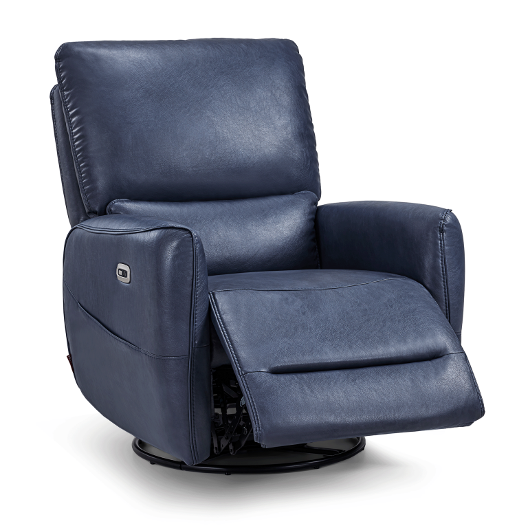MCombo Faux Leather Power Swivel Rocker Recliner with Lumbar