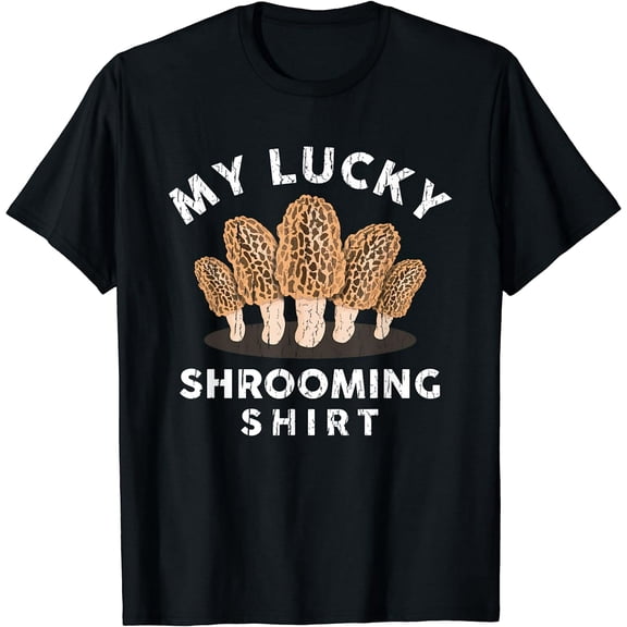 Funny Morel Mushroom Hunting Graphic Tee for Men and Women Casual Gift Shirt