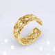 thumbnail image 1 of Anillo abierto de acero inoxidable con estilo geométrico que no se desvanece, anillo de acero de titanio, anillo para amantes de las mujeres, anillo de joyería de nicho, 1 of 5