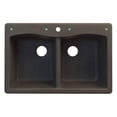 thumbnail image 4 of Transolid Aversa 33'' L x 22'' W Granite Double Equal Drop-in Kitchen Sink, 4 of 5