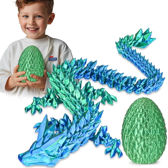 1pc 3D Printed Dragon Egg Surprise Gift with Dragon Inside Collectible Fantasy Model Figurine Desk Decor Perfect Gift Idea
